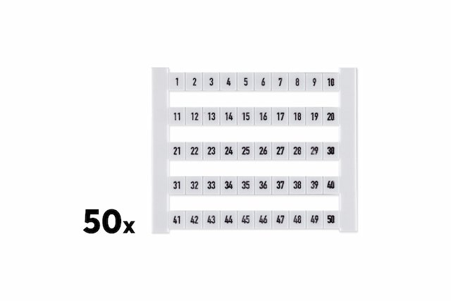 Loxone Weidmüller termināļa marķieri DEK 1-50 (50 gab.)