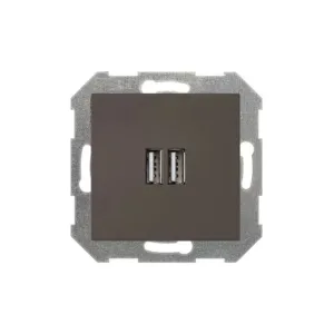 Liregus Retro usb ligzda 3.4a 220v - matēta brūna