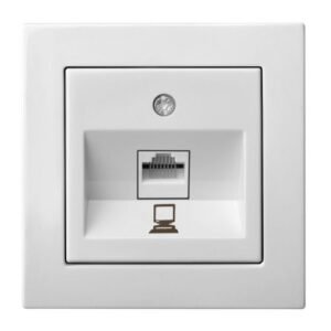 Liregus Epsilon 1. klases slēdzis datora ligzda rj45, 6 kat., bez rāmja - balta