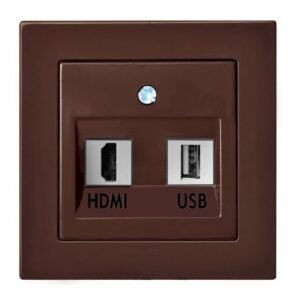 Liregus Epsilon hdmi+tv ligzda - brūna