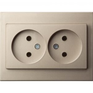 Liregus Epsilon 2-vietīga ligzda bez zemējuma - šampanieša