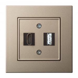 Liregus Epsilon hdmi+usb ligzda - šampanieša