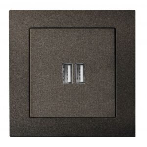 Liregus Epsilon usb ligzda 3.4a 220v - melna