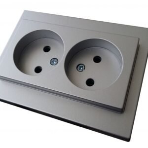 Liregus Epsilon 2-vietīga rozete ar zemējumu - metāliska