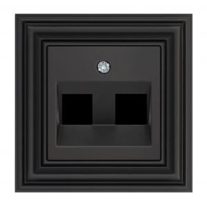 Liregus Retro hdmi+usb ligzda - matēta melna