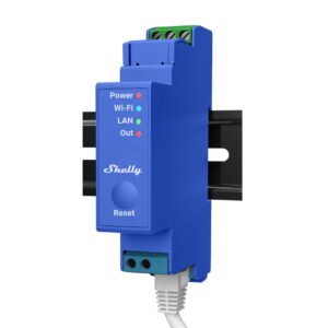 Shelly PRO 1 WiFi + Ethernet, 1-kanālu viedais relejs ar DIN-sliedes atbalstu
