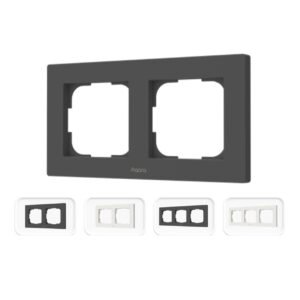 Aqara H2 Switch Frame — 2-gang rāmītis (pelēks)