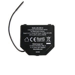 Shelly LoRa Papildinājums, liela diapazona sakaru papildinājuma modulis