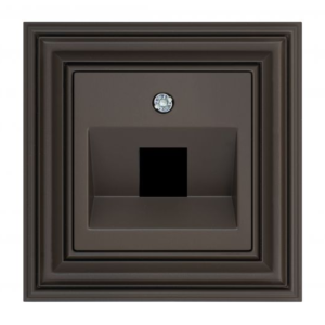 Liregus Retro leņķa vāks 1xrj45/tv/hdmi/usb - matēta brūna