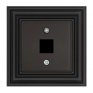 Liregus Retro taisns vāks 1xrj45/tv/hdmi/usb - matēta melna