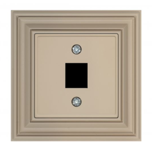 Liregus Retro taisns vāks 1xrj45/tv/hdmi/usb - matēta bēša