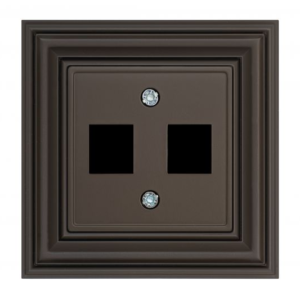 Liregus Retro taisns vāks 2xrj45/tv/hdmi/usb - matēta brūna