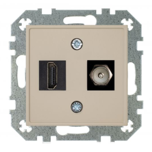 Liregus Retro hdmi+tv ligzda - matēta bēša