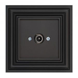 Liregus Retro tv-12db zemapmetuma rozete caurejošā - matēta melna