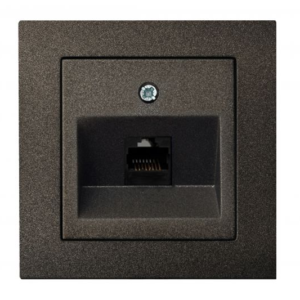 Liregus Epsilon 1. klases slēdzis datora ligzda rj45, 6 kat., bez rāmja - melna