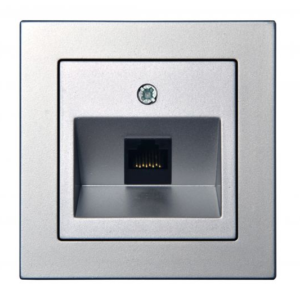 Liregus Epsilon 1. klases slēdzis datora ligzda rj45, 6 kat., bez rāmja - metālisks