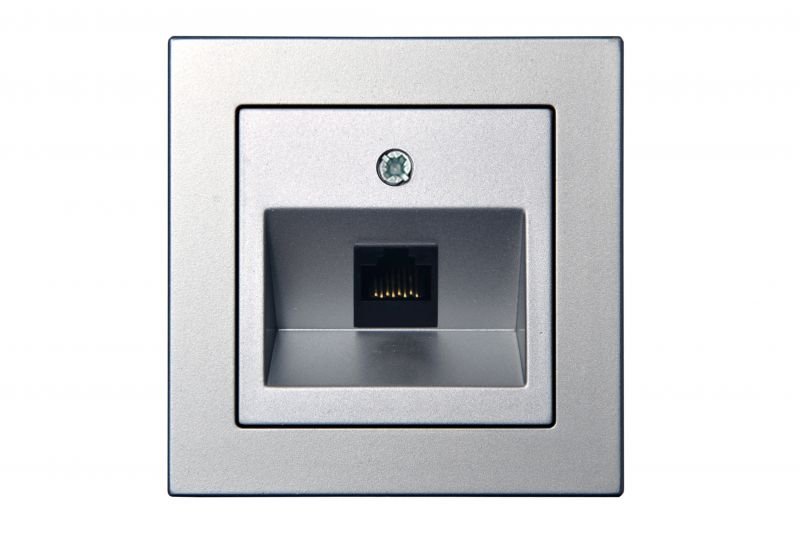 Liregus Epsilon 1. klases slēdzis datora ligzda rj45, 6 kat., bez rāmja - metālisks