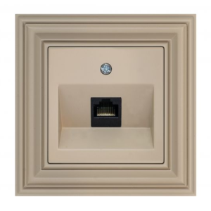 Liregus Retro rj45 kat. 6e 1. klases slēdzis datora ligzda - matēta bēša