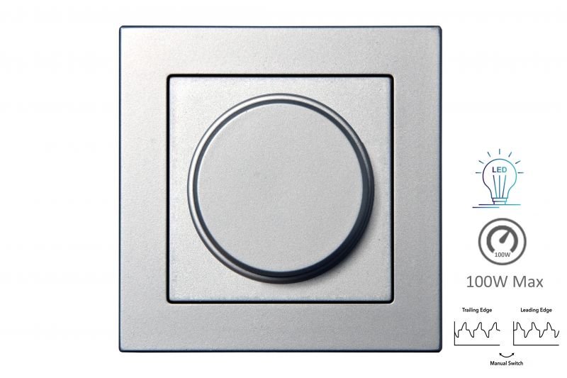 Liregus Epsilon regulators 3-100w led spuldzēm - metālisks