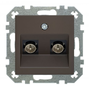 Liregus Retro 2xtv "f" ligzda bez rāmja, gala - matēta brūna