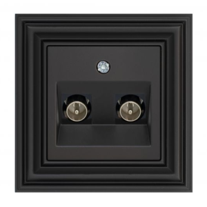 Liregus Retro 2xtv "f" ligzda bez rāmja, gala - matēta melna