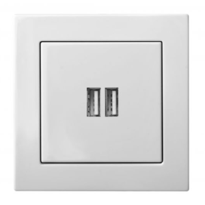 Liregus Epsilon usb ligzda 3.4a 220v - balta