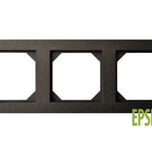 Liregus Epsilon slimline rāmis, 3-vietīgs - melns