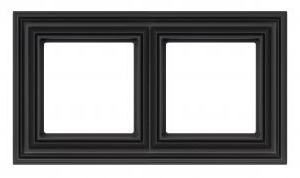 Liregus Retro rāmis 2-vietīgs - matēta melna