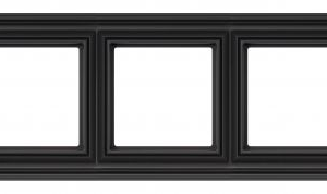 Liregus Retro rāmis 3-vietīgs - matēta melna