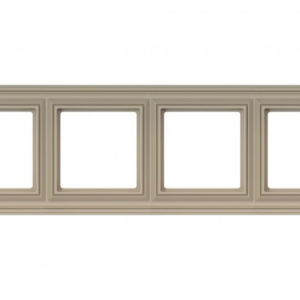 Liregus Retro rāmis 4-vietīgs - matēta bēша