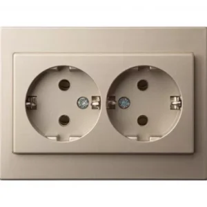 Liregus Epsilon 2-vietīga ligzda ar zemējumu - šampanieša