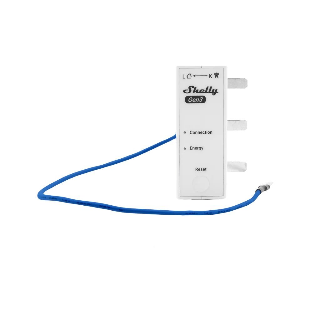 Shelly 3EM-63T Gen3, viedais Wi-Fi 3-fāzu jaudas mērītāja papildinājums priekš MCB