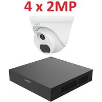 Uniarch 2MP IP videonovērošanas komplekts ar PoE (NVR + 4 kupola kameras)