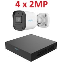 Uniarch 2MP IP videonovērošanas komplekts ar PoE (NVR + 4 bullet kameras)