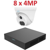Uniarch 4MP IP videonovērošanas komplekts ar PoE (NVR + 8 kupola kameras)