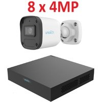 Uniarch 4MP IP videonovērošanas komplekts ar PoE (NVR + 8 bullet kameras)